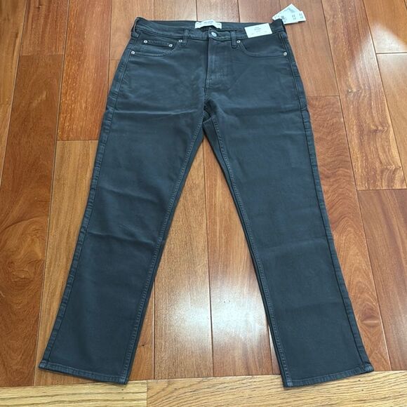 NWT Hollister Men's Dark Gray Slim Straight Stretch Jeans size 32 - Picture 1 of 11
